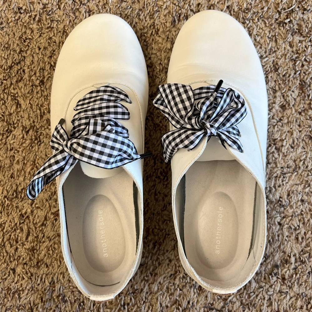Anothersole Loafers White Sz 38 Sz 7.5